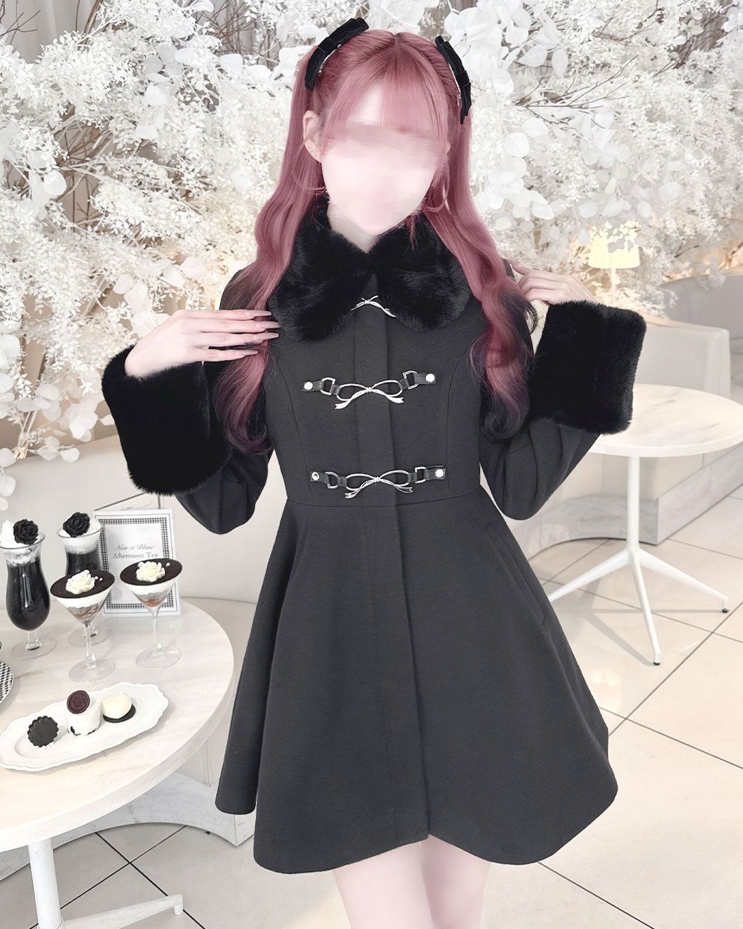 リボンビットコート ブラック | ファッション通販＆メディアMyColor