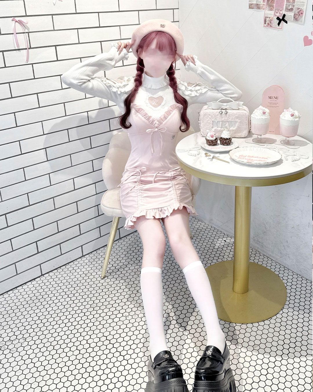 ハニーミュウ フリルギャザーレザー風キャミワンピ XS フリルギャザーレザー風キャミワンピ ブラック | ファッション通販