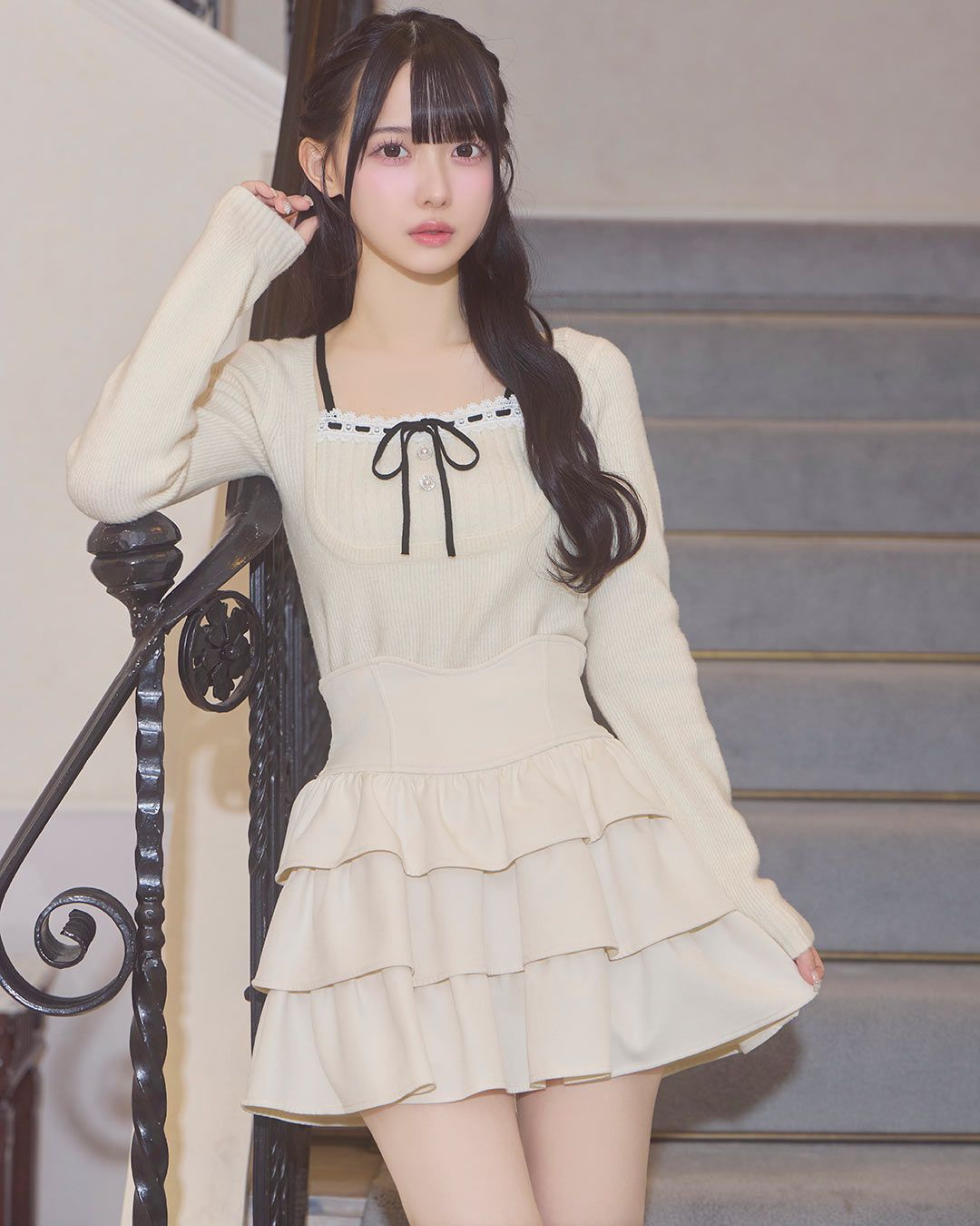 リボンリブニットトップス ホワイト | ファッション通販＆メディア