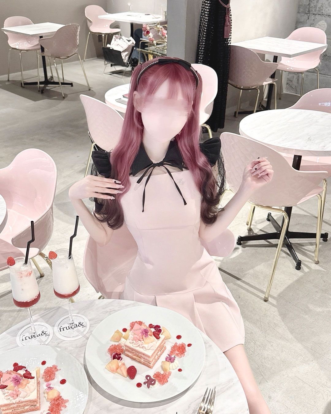 ミシェルマカロン　イモ　ドットチュールカラーワンピース　Fサイズ　ハニーミュウ ミシェルマカロン イモ ドットチュールカラーワンピース Fサイズ