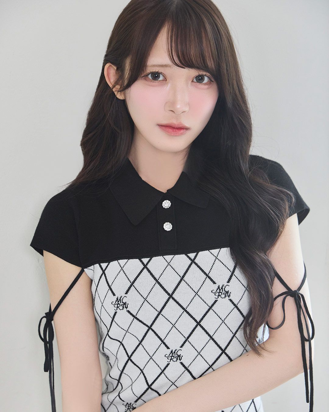 ミシェマカ モノグラムニットミニワンピース ミシェマカ モノグラムニットミニワンピース