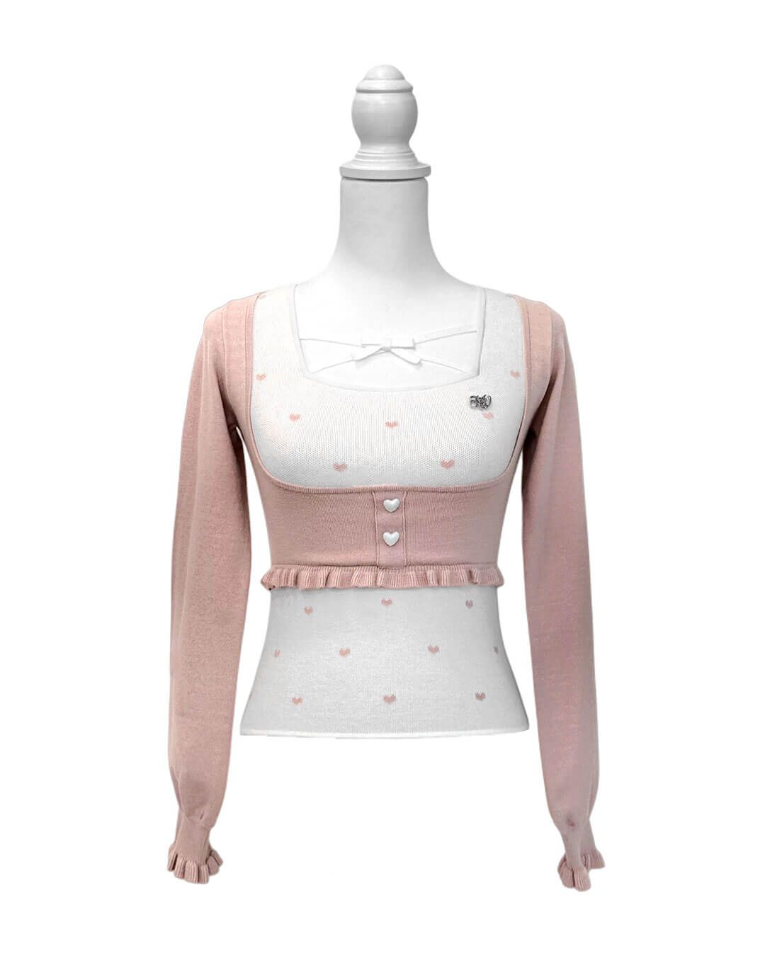 2way風ドッキングリボントップス ブラック | ファッション通販