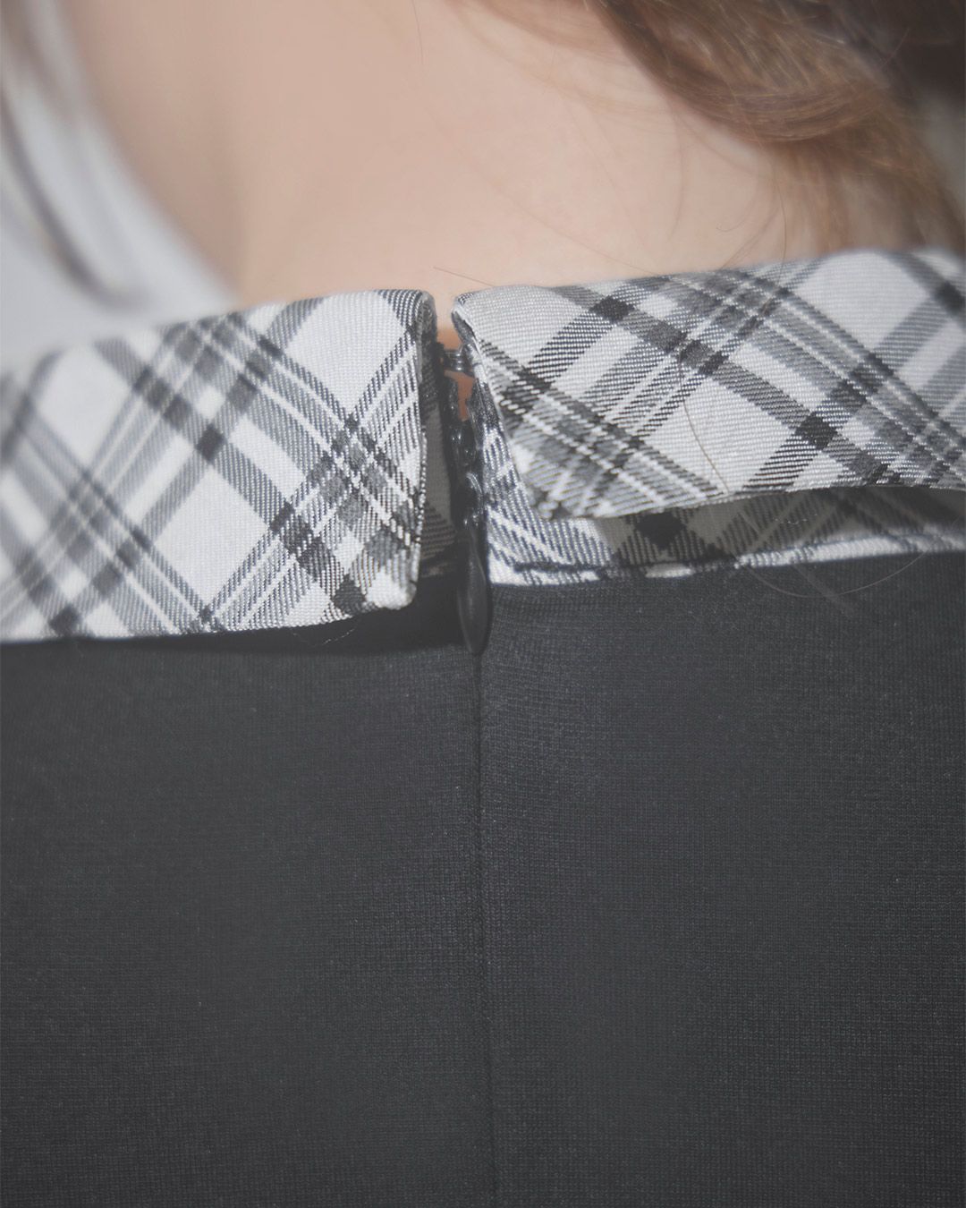 ミシェルマカロン チェックリボンミニワンピース ブラック XS ミシェル