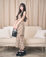 ミシェルマカロン XS バイアスチェックマーメイドワンピース バイアスチェックマーメイドワンピース♡XSサイズ♡完売品