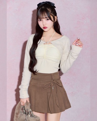 オリジナルチェック柄美脚スカパン ベージュ | ファッション通販