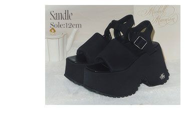 SKL002412cm厚底パテッドサンダル