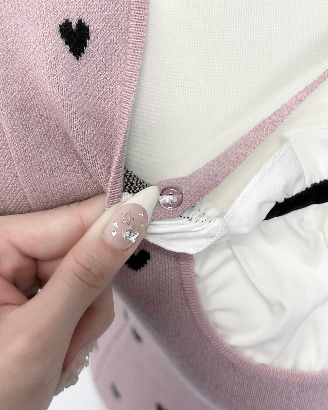 Luv アームカバー付きチョーカートップス ピンク | ファッション通販