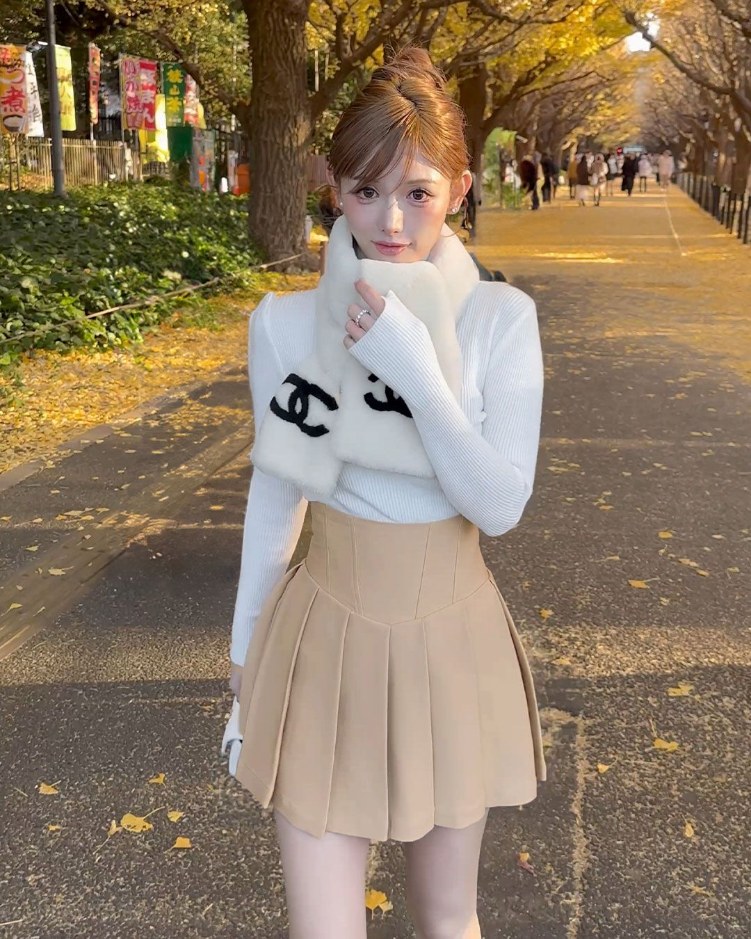 くびれコルセットスカート(インナーパンツ付き) ブラック