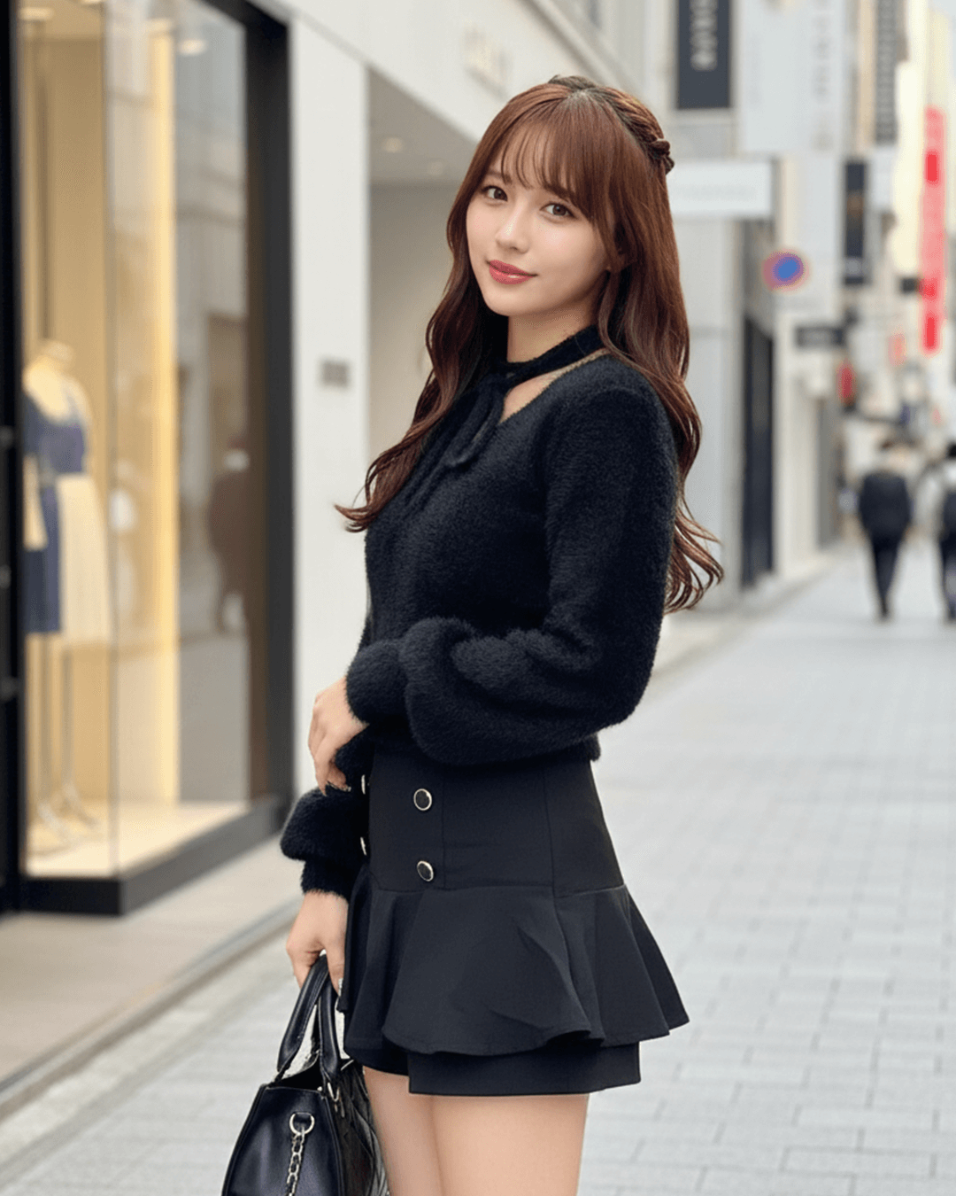 ダブルボタン美脚スカパン ブラック | ファッション通販＆メディア