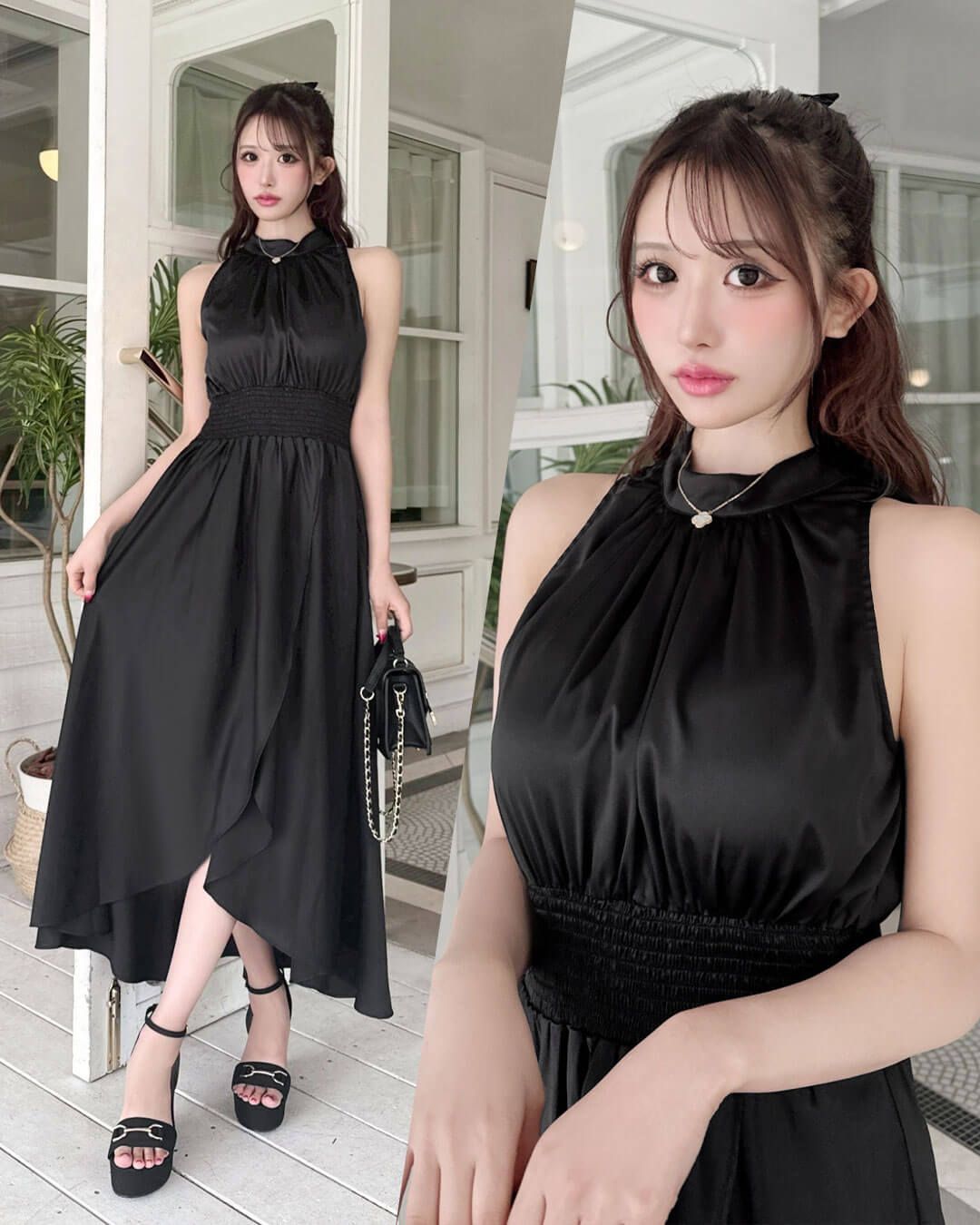 cherimi バックリボンワンピース 大人可愛いバックリボンワンピ🎀 上品に盛れるからデートに