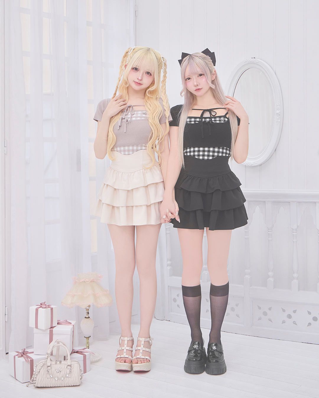 フリル美脚スカート くすみピンク | ファッション通販＆メディア