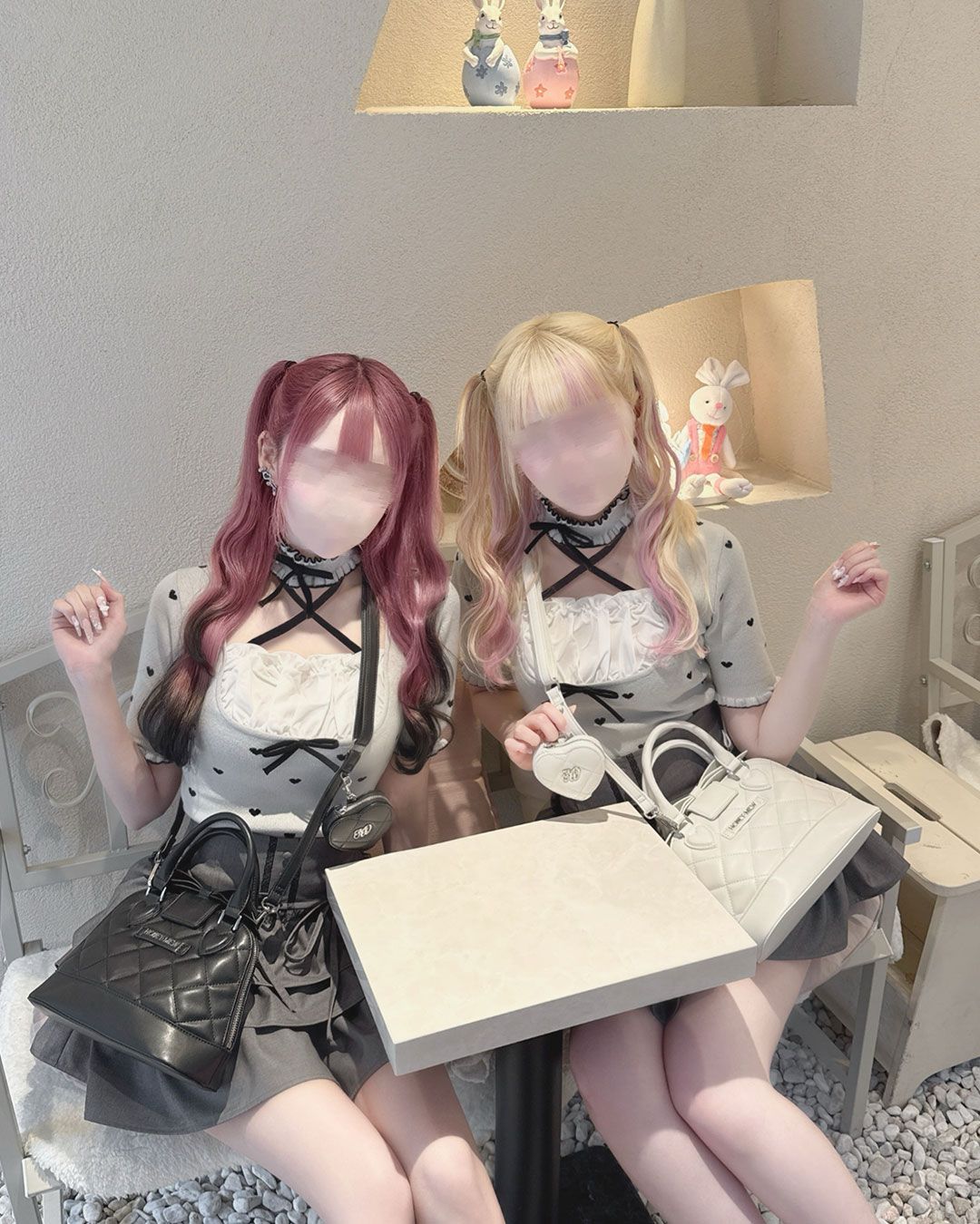 Gypsophila 3WAY BAG キルティングポーチ ホワイト 未使用 GYDA ジェイダ 化粧ポーチ メイク 収納 小物入れ キルティング