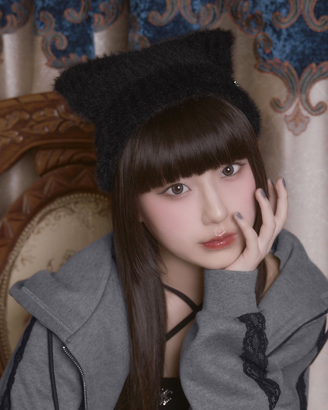 猫耳ビーニー ブラック | ファッション通販＆メディアMyColor ～マイ