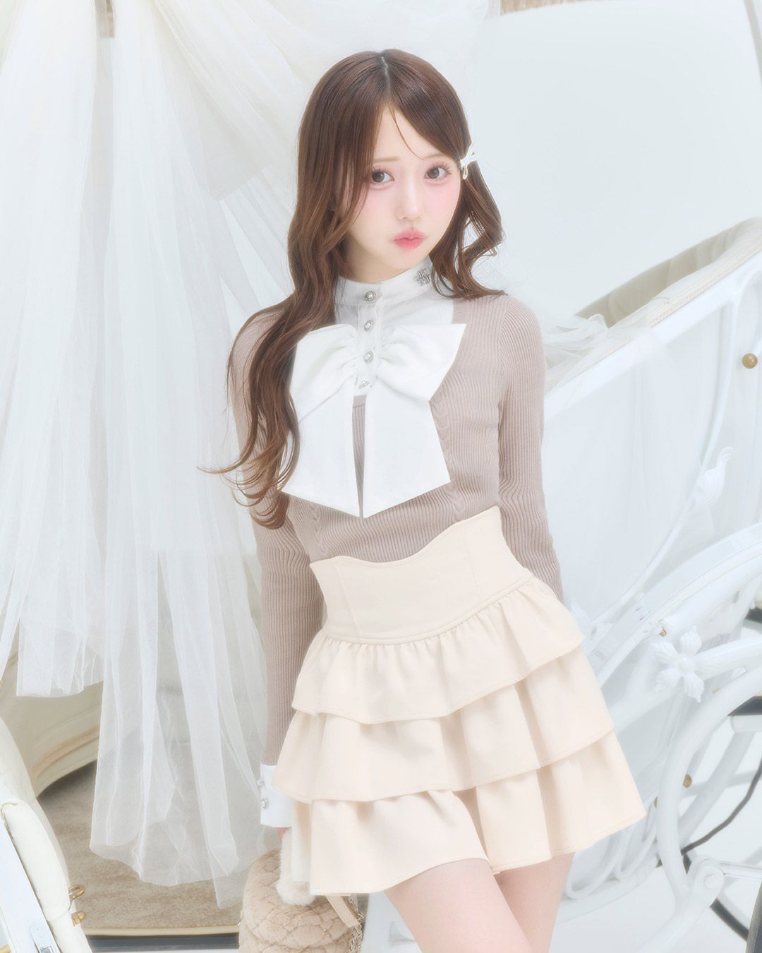 フリル美脚スカート ブラック | ファッション通販＆メディアMyColor