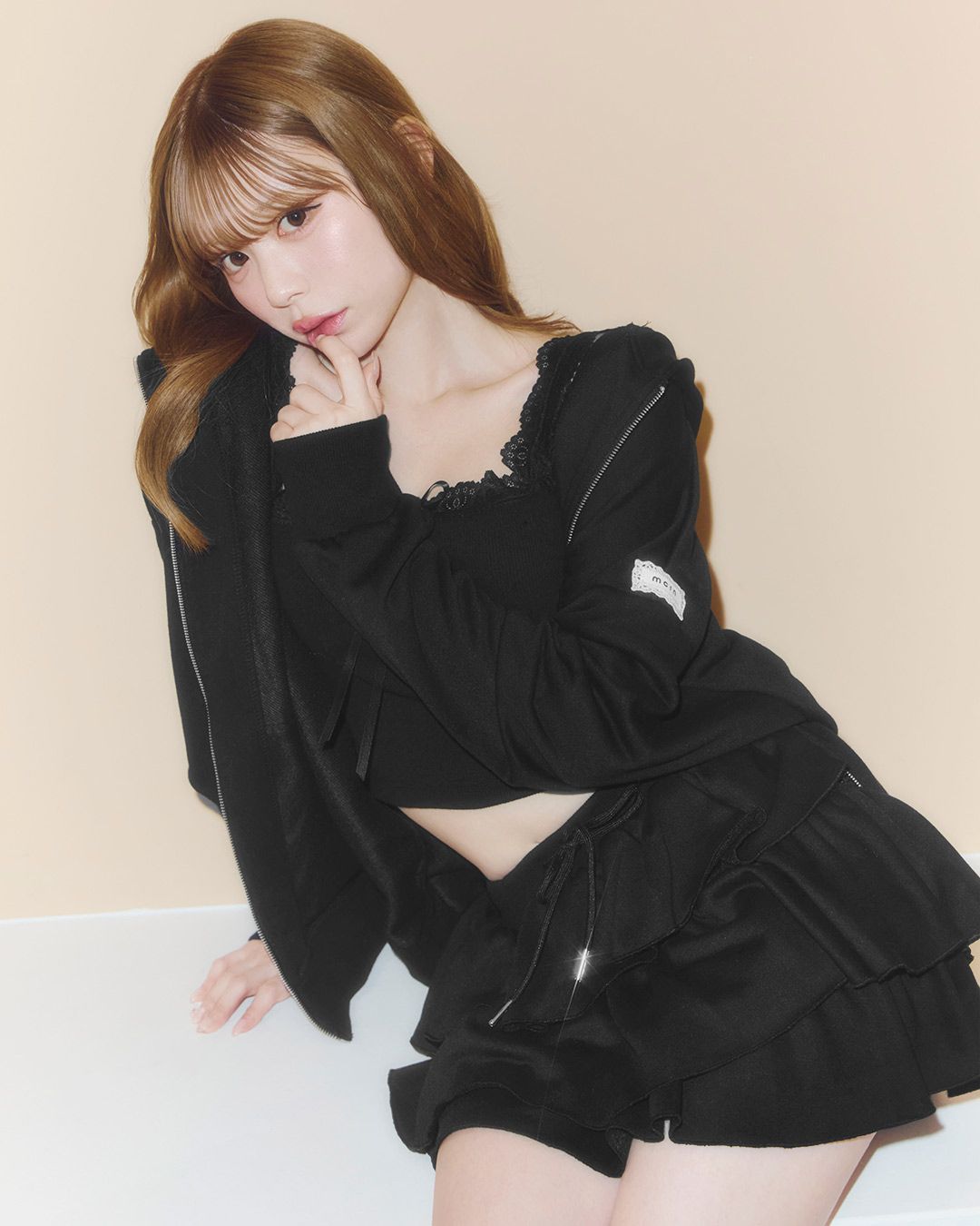 ティアードスカートセットアップ ブラック | ファッション通販