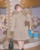 コーデュロイベルトダウンコート ベージュ | ファッション通販