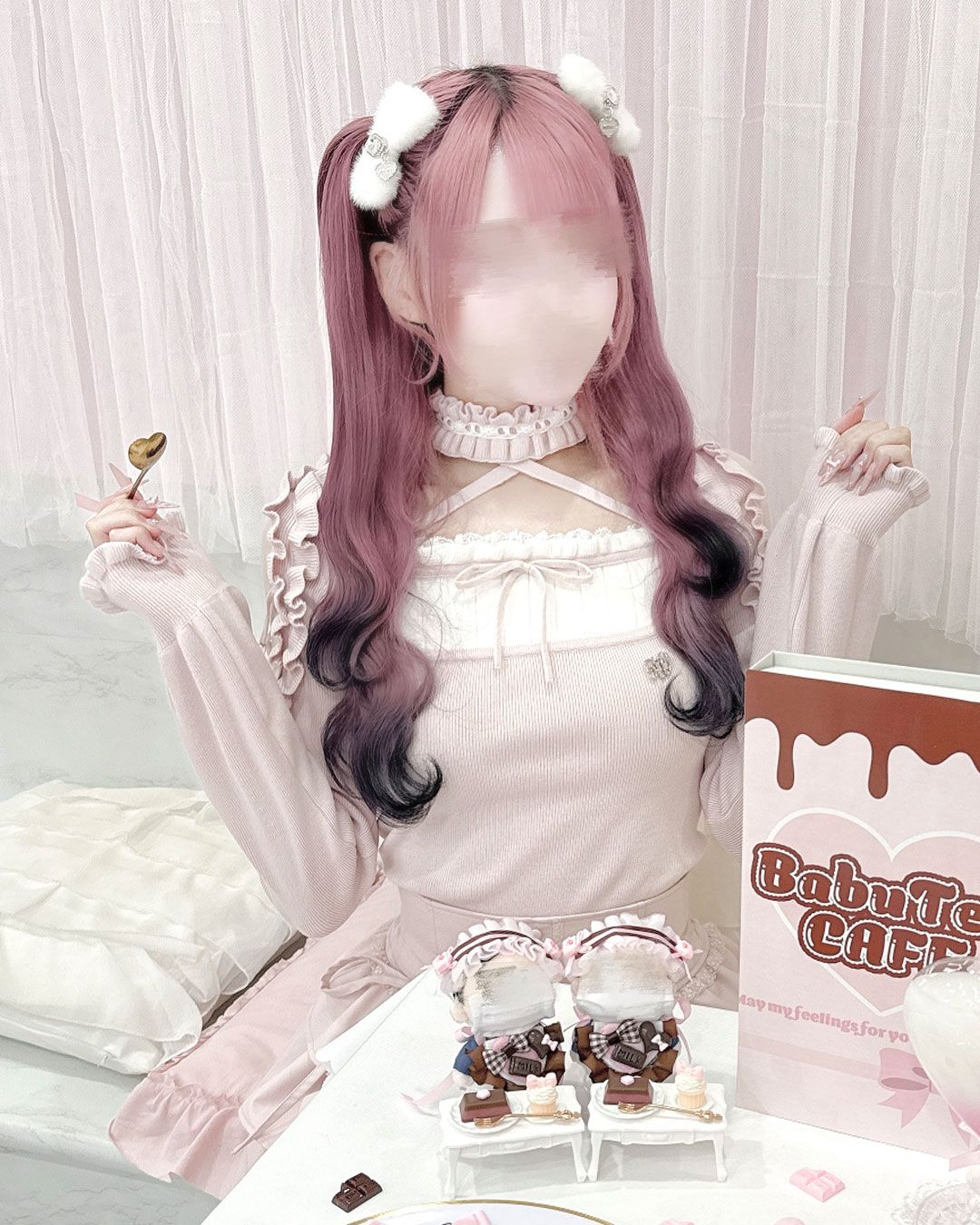 チョーカー付きフリルショルダートップス ピンク | ファッション通販 チョーカー付きフリルショルダートップス ピンク | ファッション通販