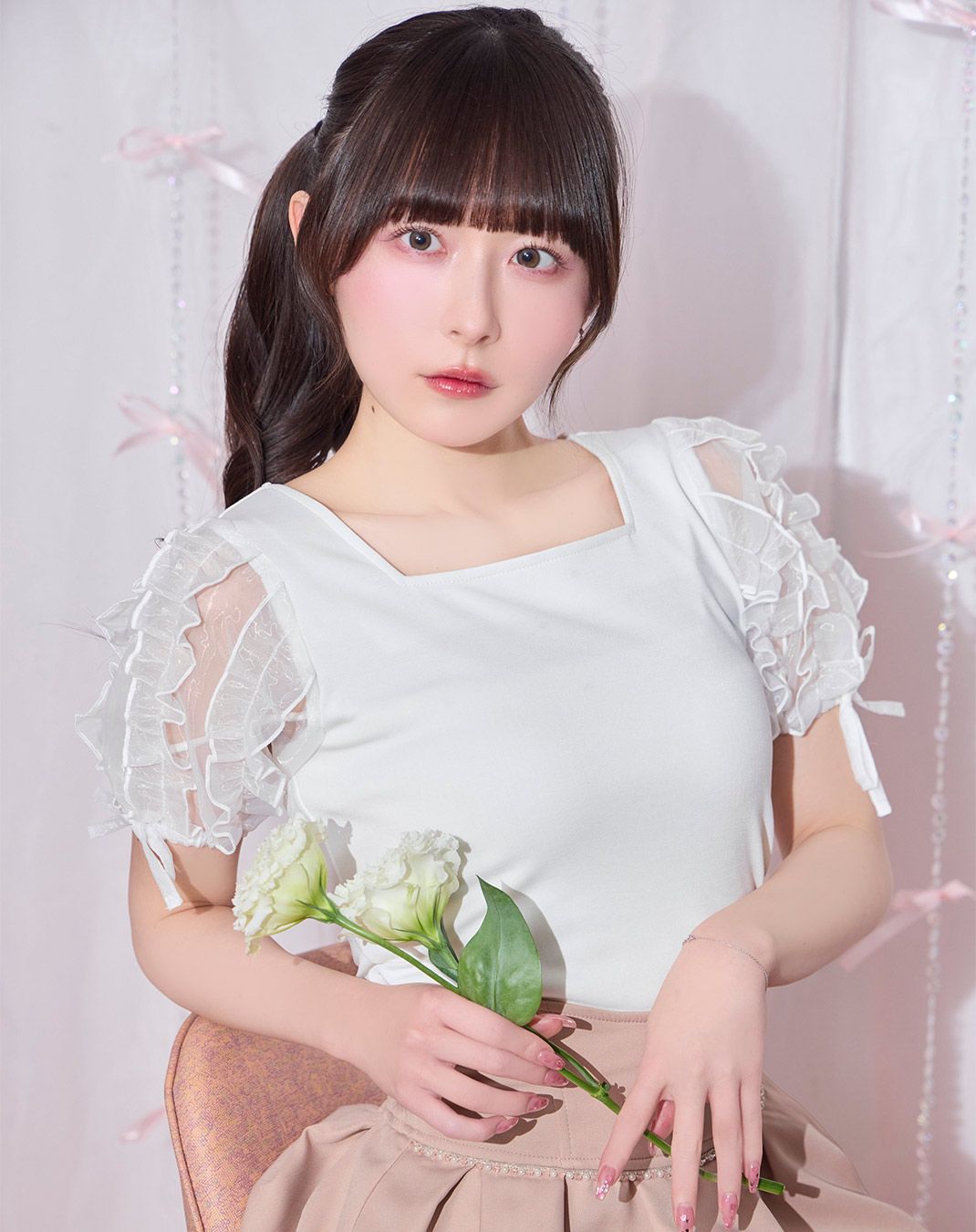 美品 litmus Gathered puffy top リトマス トップス 白 ボリュームパフスリーブトップス ホワイト | ファッション通販