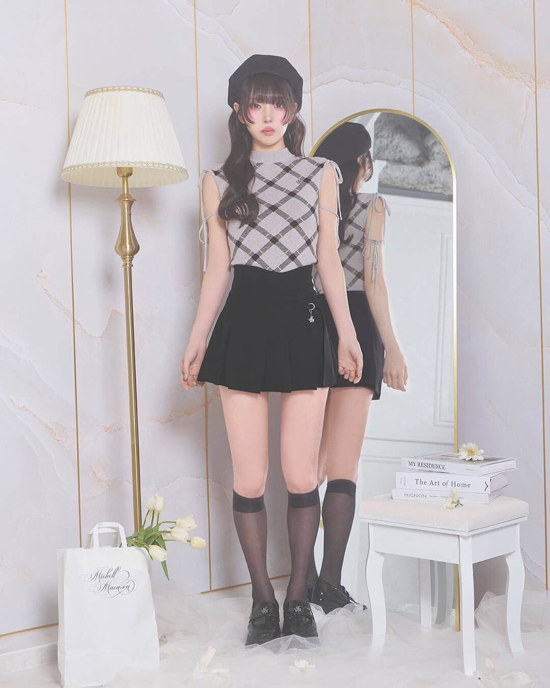 美脚プリーツスカパン グレー | ファッション通販＆メディアMyColor