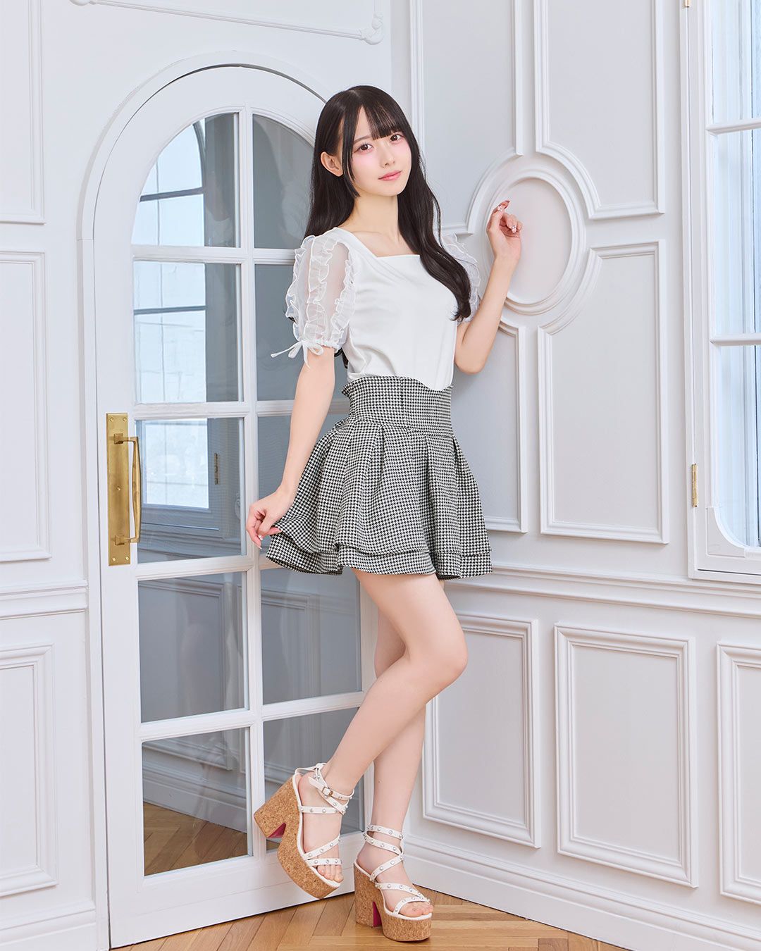 美品 litmus Gathered puffy top リトマス トップス 白 litmus Gathered puffy top #white