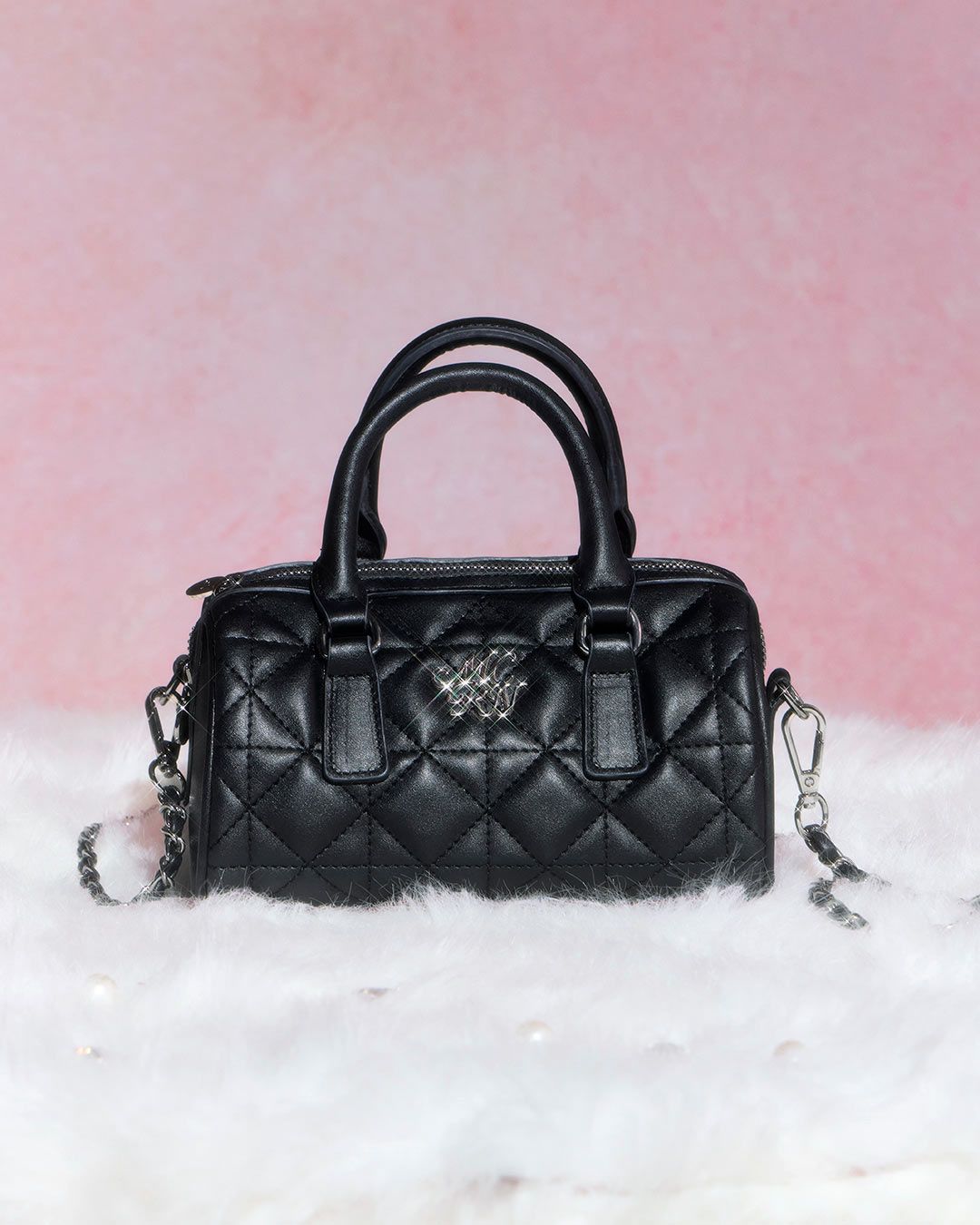 キルティングミニボストン ブラック | ファッション通販＆メディア