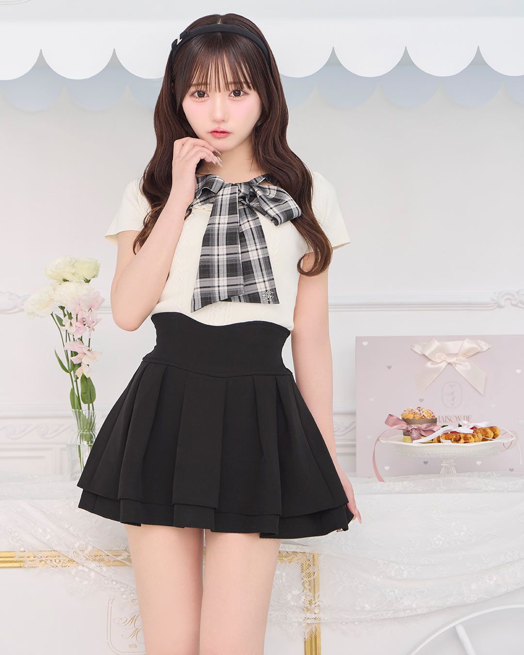 殿堂入り!!美脚になれるスカート♡（インナーパンツ付） ブラック