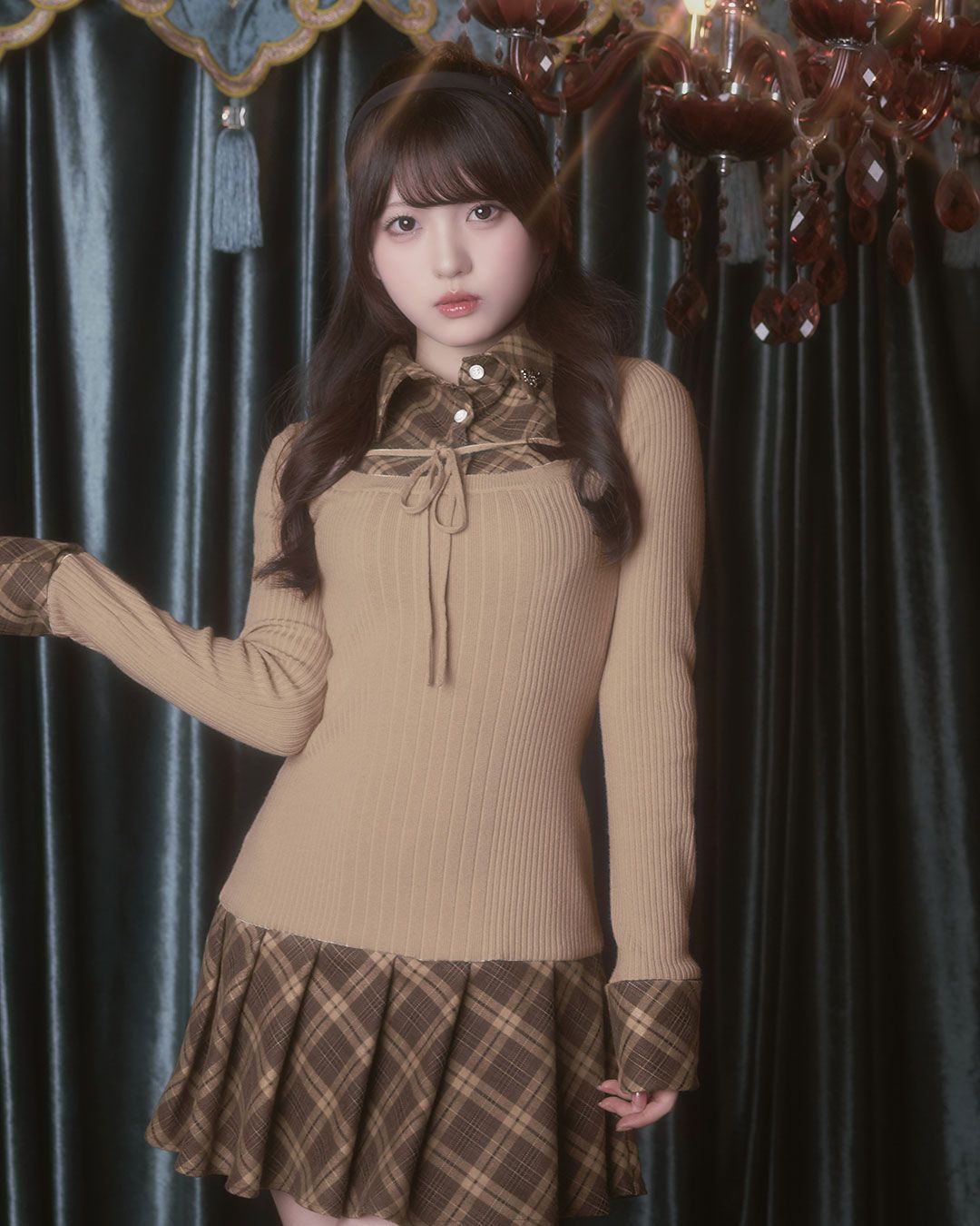 チェックドッキングワンピース ブラック | ファッション通販＆メディア