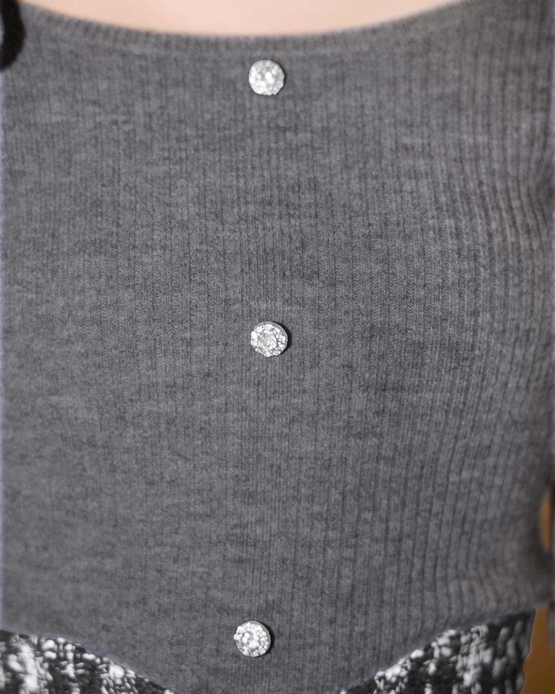 リボンフレアスリーブトップス グレー | ファッション通販＆メディア