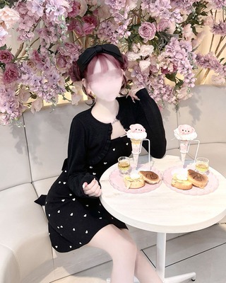 checkアンサンブルロングスリーブワンピース ブラック | ファッション