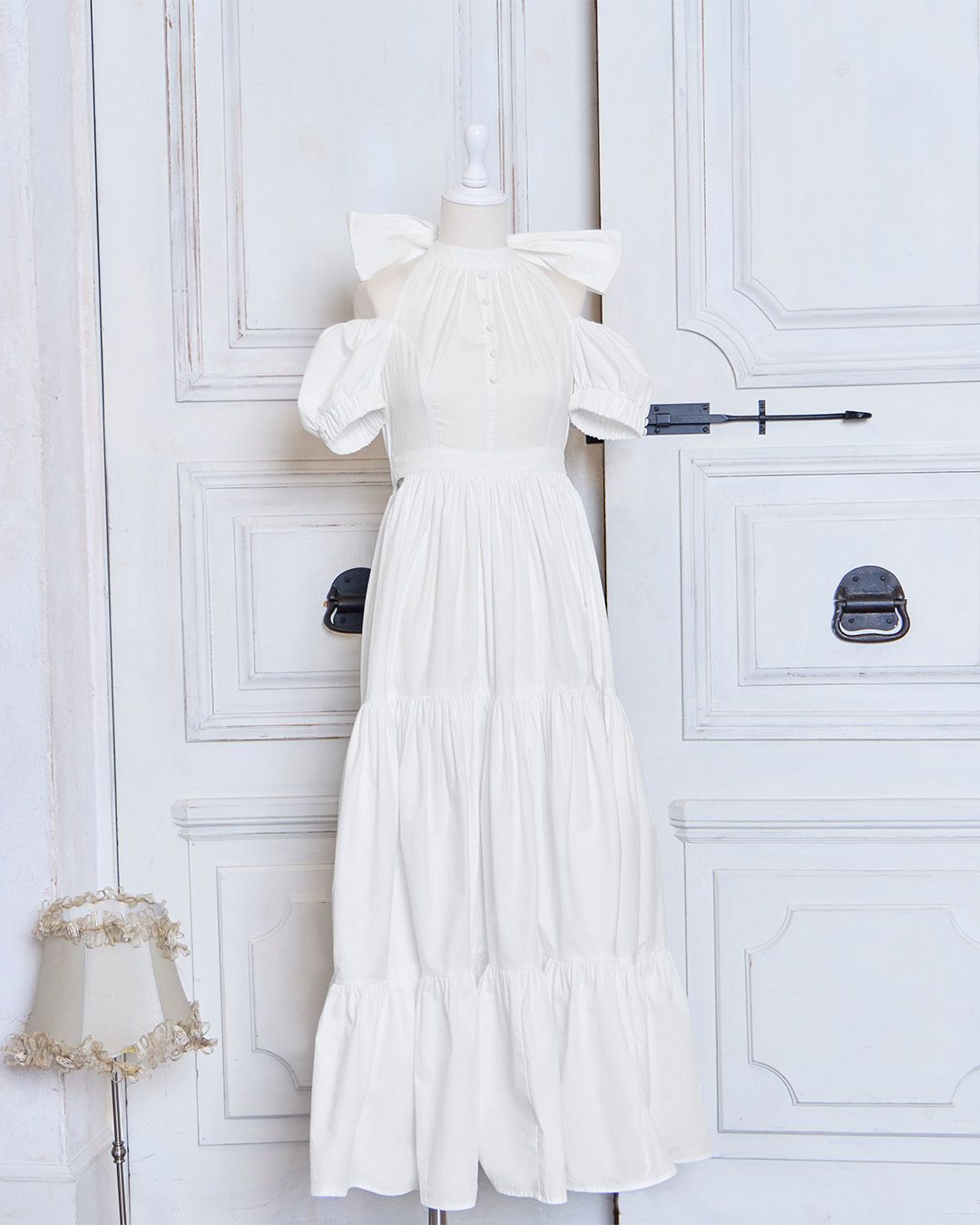 Back Ribbon Etoile Dress ホワイト | ファッション通販＆メディア