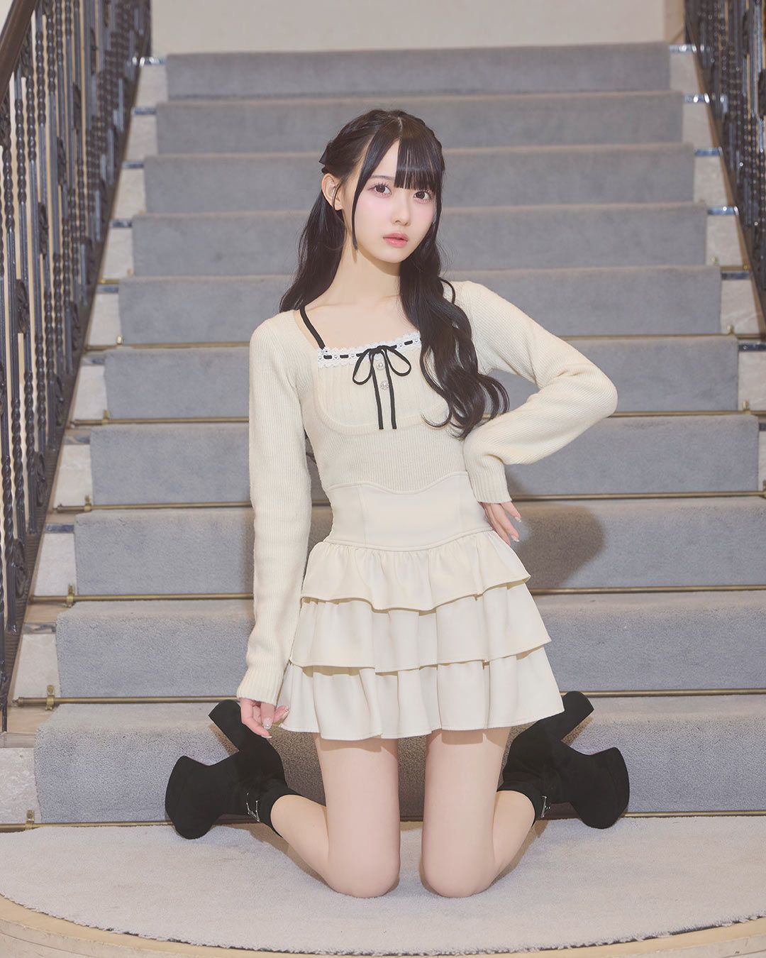 リボンリブニットトップス ホワイト | ファッション通販＆メディア