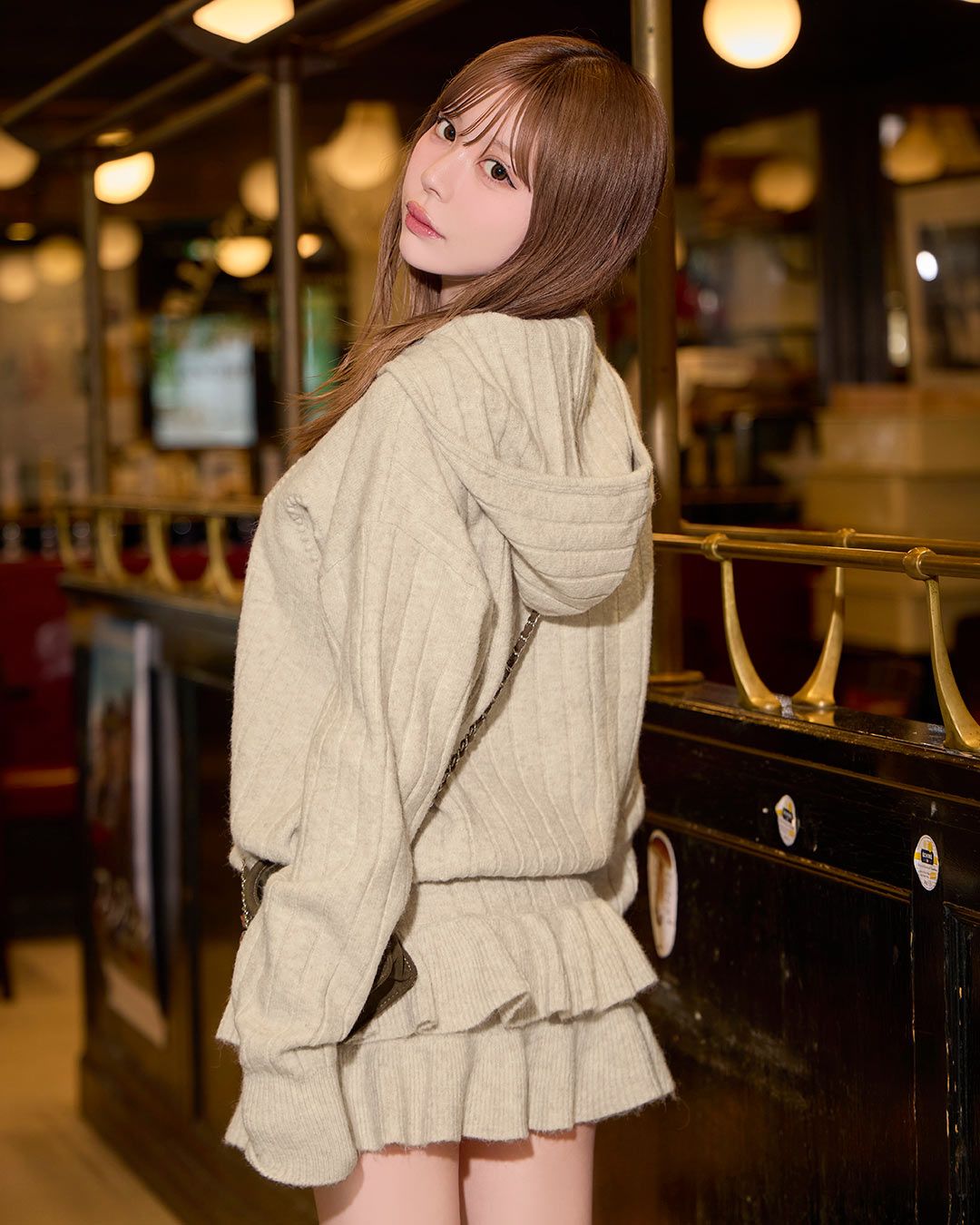 ハートニットセットアップ ベージュ | ファッション通販＆メディア