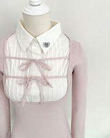 ダブルリボンブラウスドッキングワンピース ピンク | ファッション通販