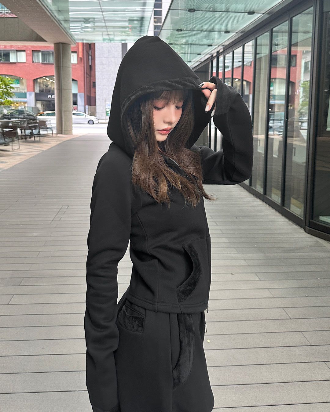 エンジェルセットアップ（裏起毛） ブラック | ファッション通販