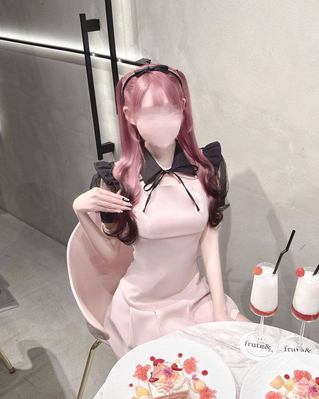 ミシェルマカロン　honey mew ドットチュールカラーワンピース ミシェルマカロン イモ ドットチュールカラーワンピース XS