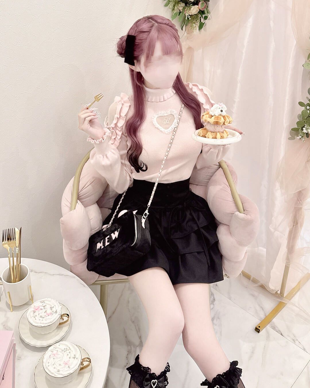 ハートカットタートルニット ホワイト | ファッション通販＆メディア