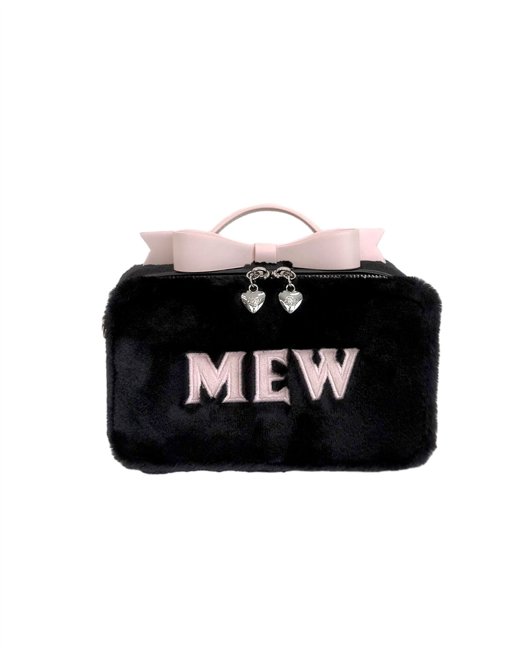 MEWロゴファーショルダーバッグ ブラック×ピンク | ファッション通販