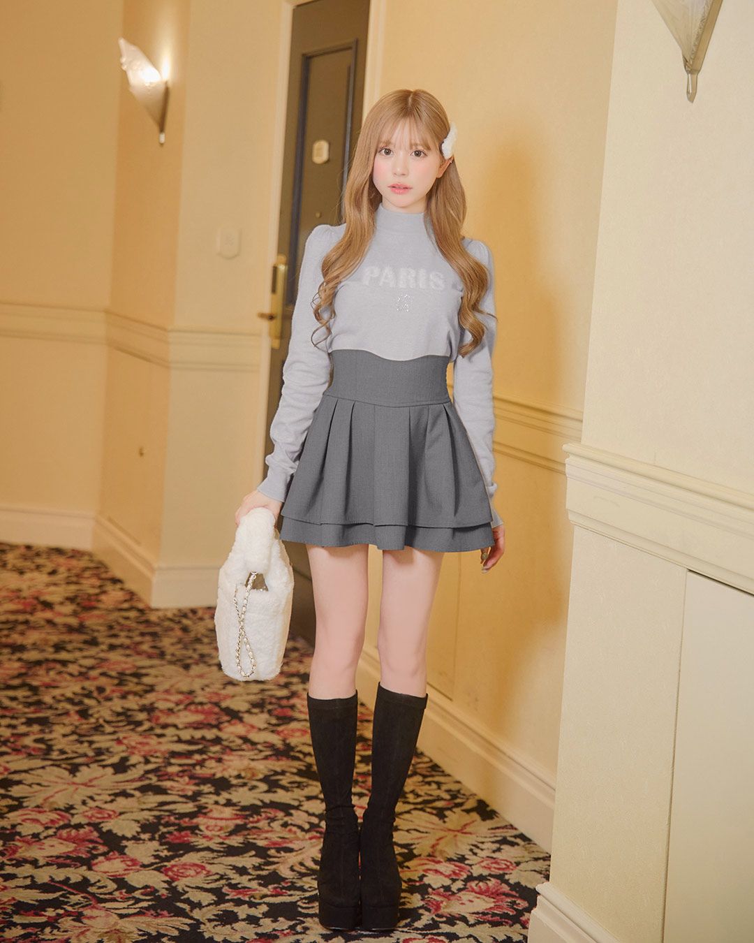 美脚ツイルスカート 美脚ツイルスカート グレー | ファッション通販＆メディア