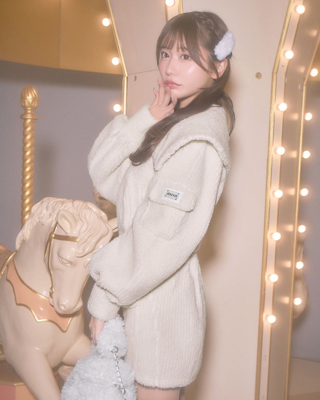 ポケットビッグカラーセットアップ アイボリー | ファッション通販