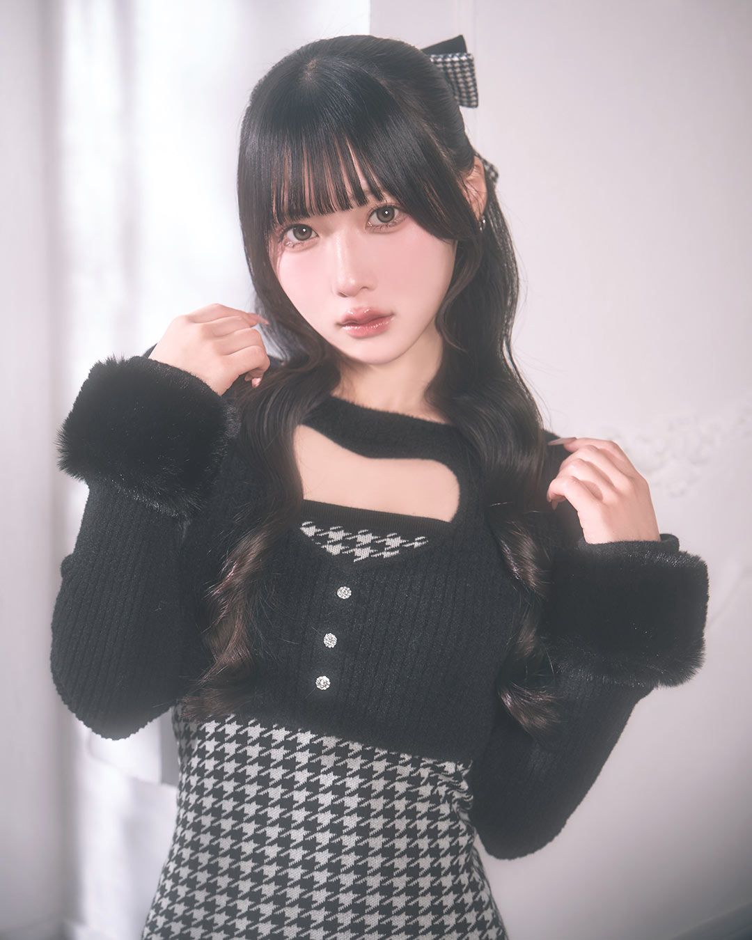 ハートカットニットワンピース ブラック | ファッション通販＆メディア