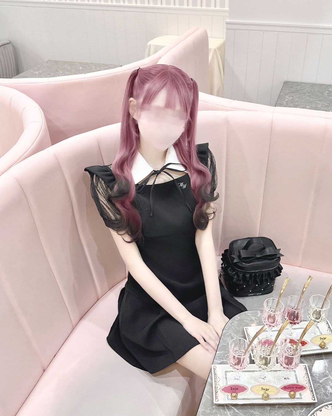 専用☆美品REDVALENTINO 黒ワンピース　チュール ドット・手洗可 RED VALENTINO黒ドット柄チュールレースドレス ワンピース