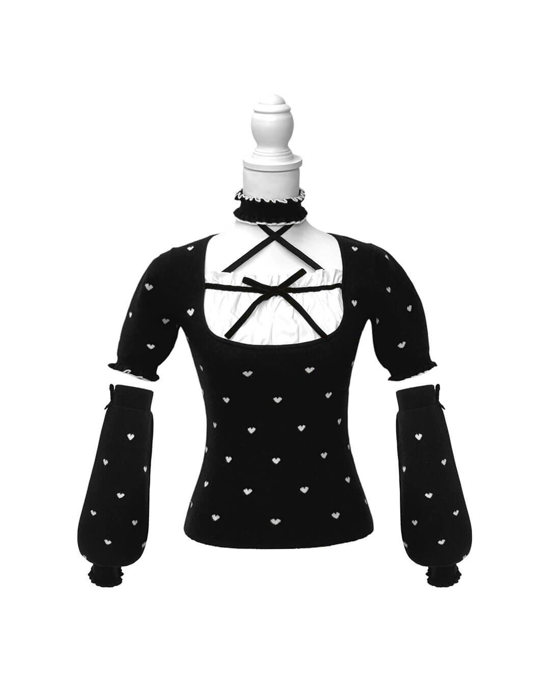 Luv アームカバー付きチョーカートップス ピンク | ファッション通販