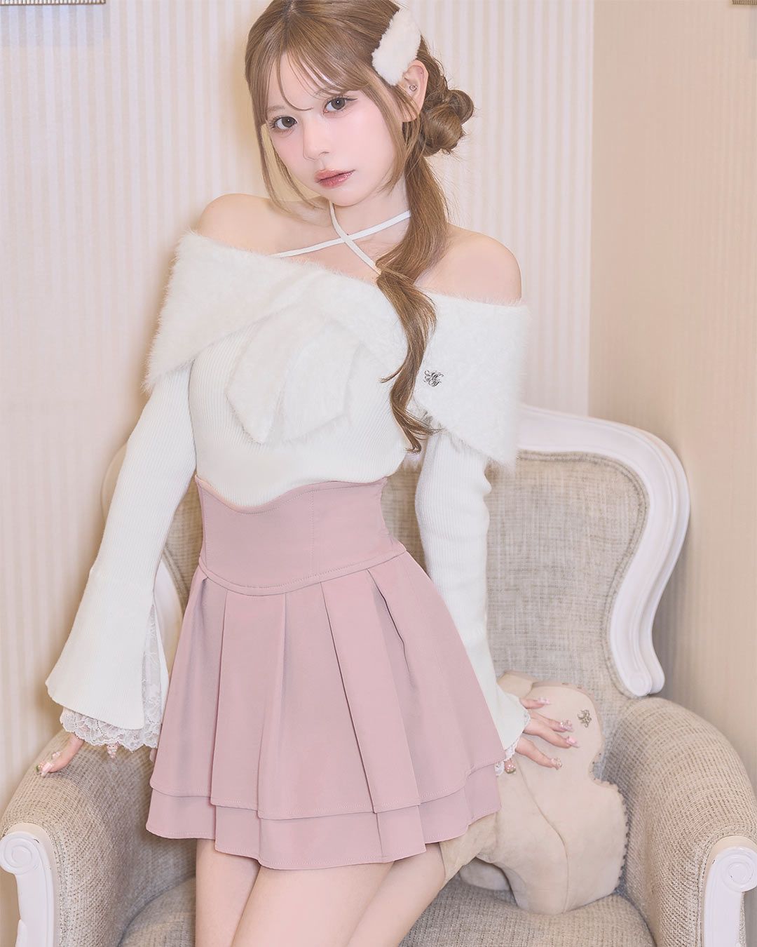 New‼︎殿堂入り♡美脚になれるスカート（インナーパンツ付） ピンク