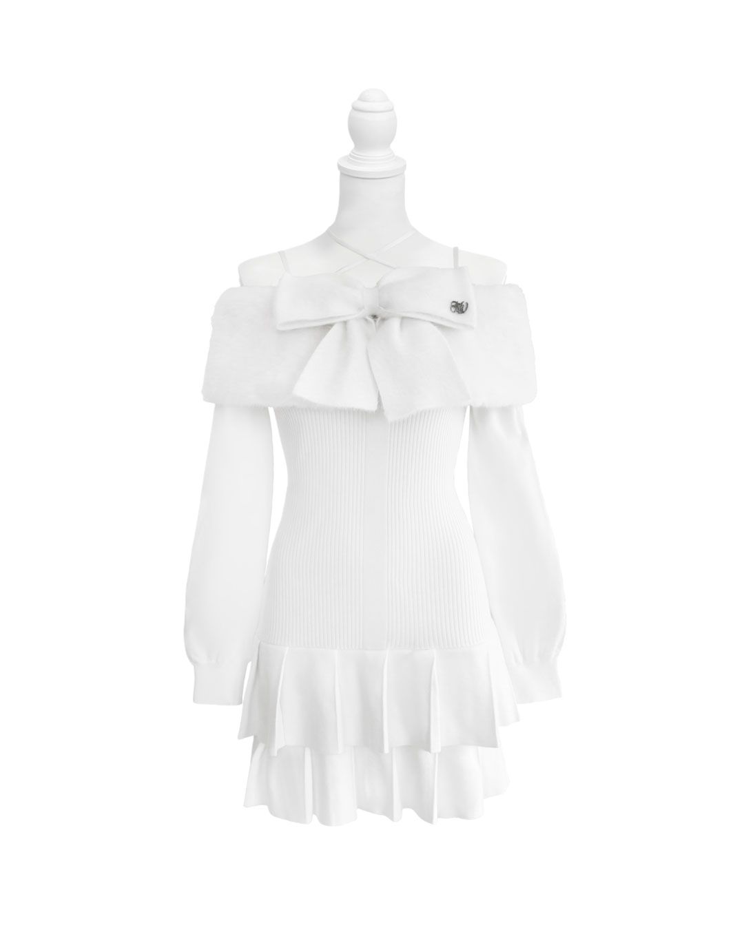 ビッグリボンクロスオフショルワンピ ビッグリボンクロスオフショルワンピ ブラック | ファッション通販