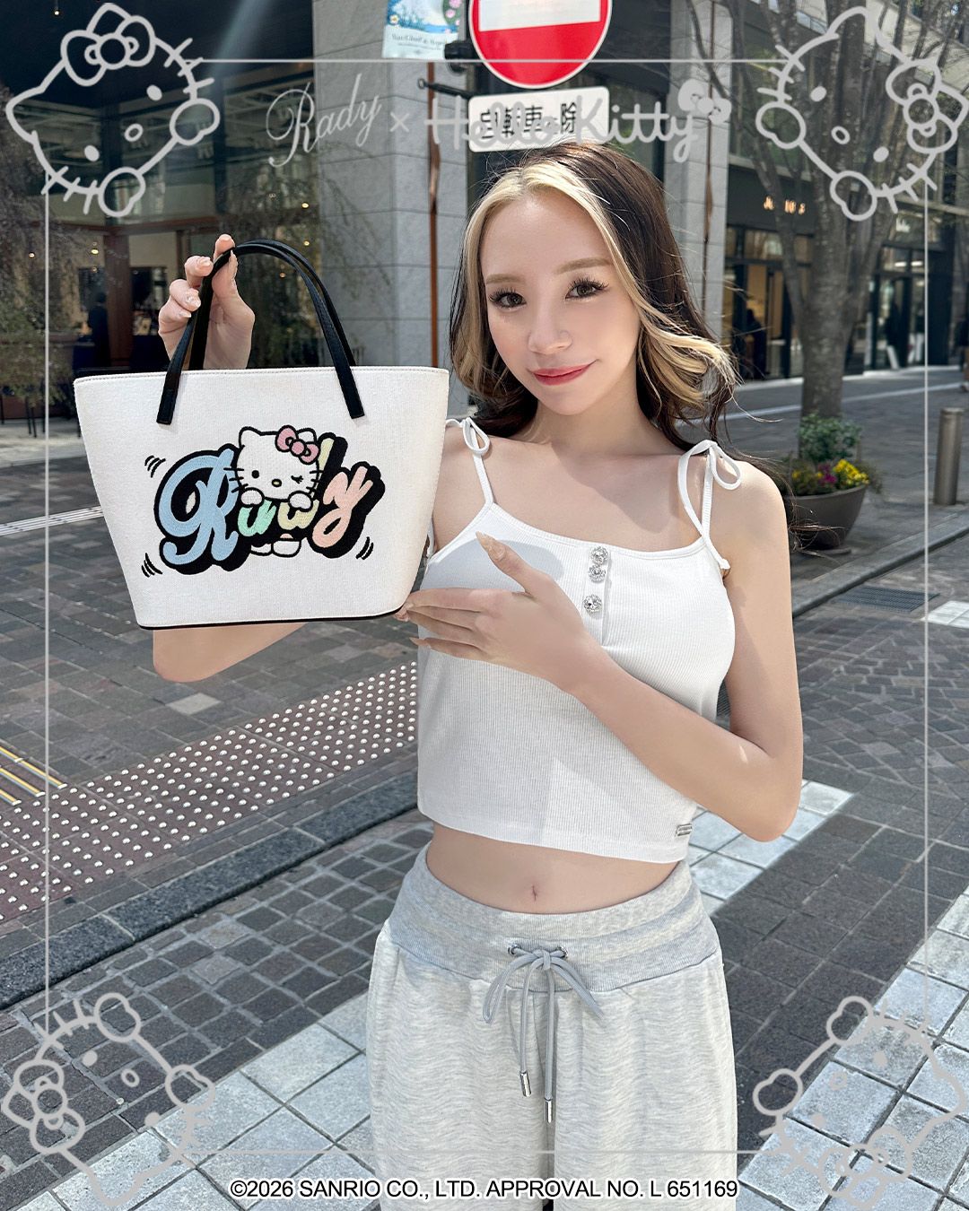 Hello Kittyロゴトートバッグ ブラック | ファッション通販＆メディア 