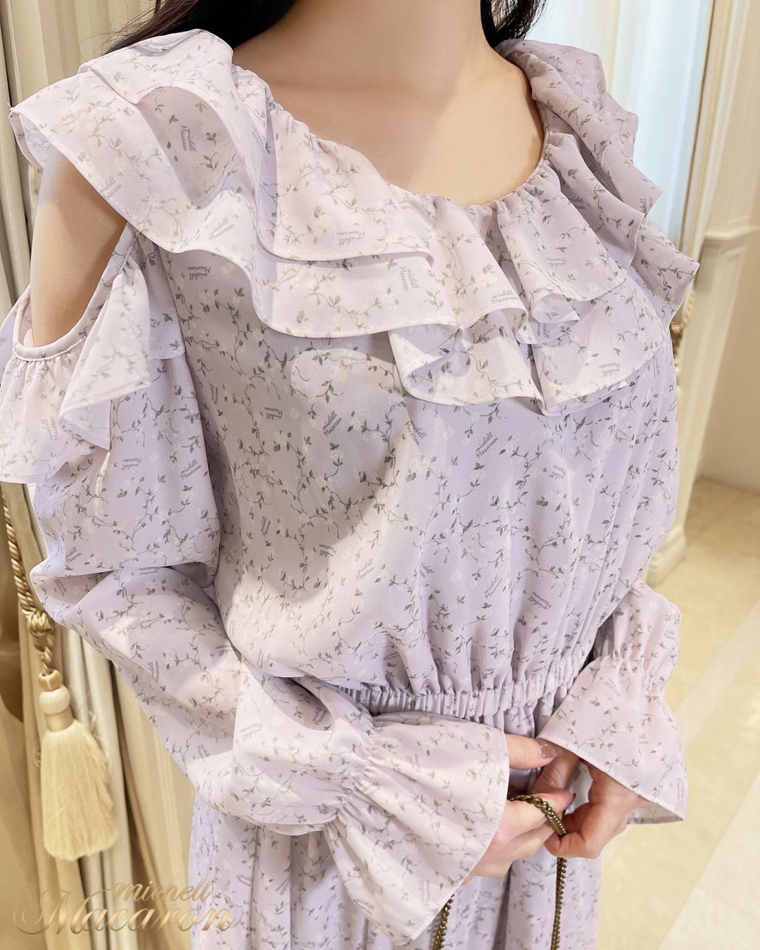 花柄フリルワンピース | ファッション通販&メディアMyColor ~マイ ...