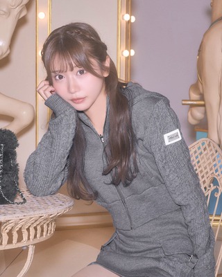 michellMacaron ハートニットセットアップ ベージュ セットアップ