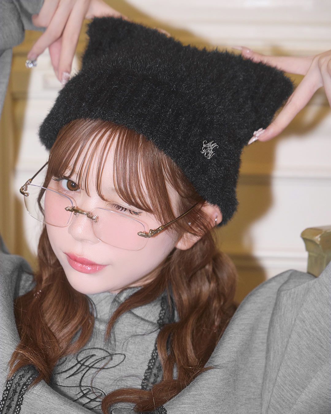 猫耳ビーニー ブラック | ファッション通販＆メディアMyColor ～マイ