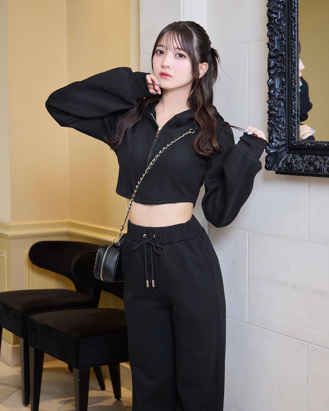 フレアコルセットセットアップ ブラック | ファッション通販＆メディア