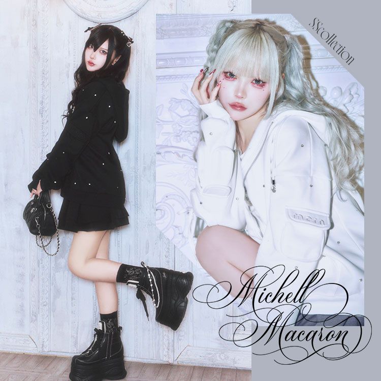 ”SDS0018_ビジューオーバーサイズパーカー“